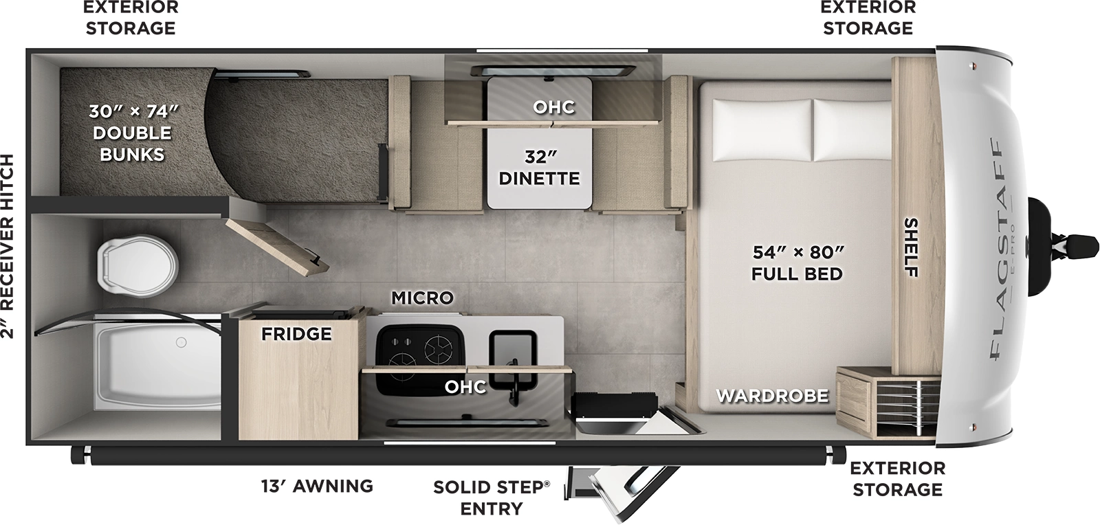Flagstaff E Pro E17LE Floorplan
